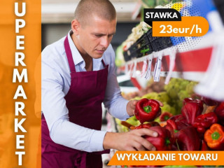 WYKŁADANIE TOWARU - NOCNA ZMIANA - WYSOKIE ZAROBKI